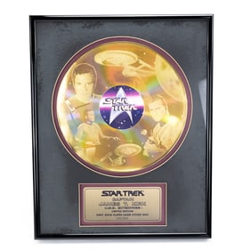 Star Trek 24 kt Gold Plated Laser Etched Disc LE