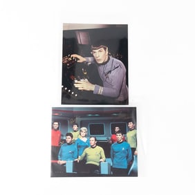 Leonard Nimoy Spock & Doohan Koenig Takei Signed
