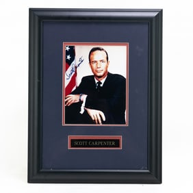 Framed Scott Carpenter Autographed Signed Photo