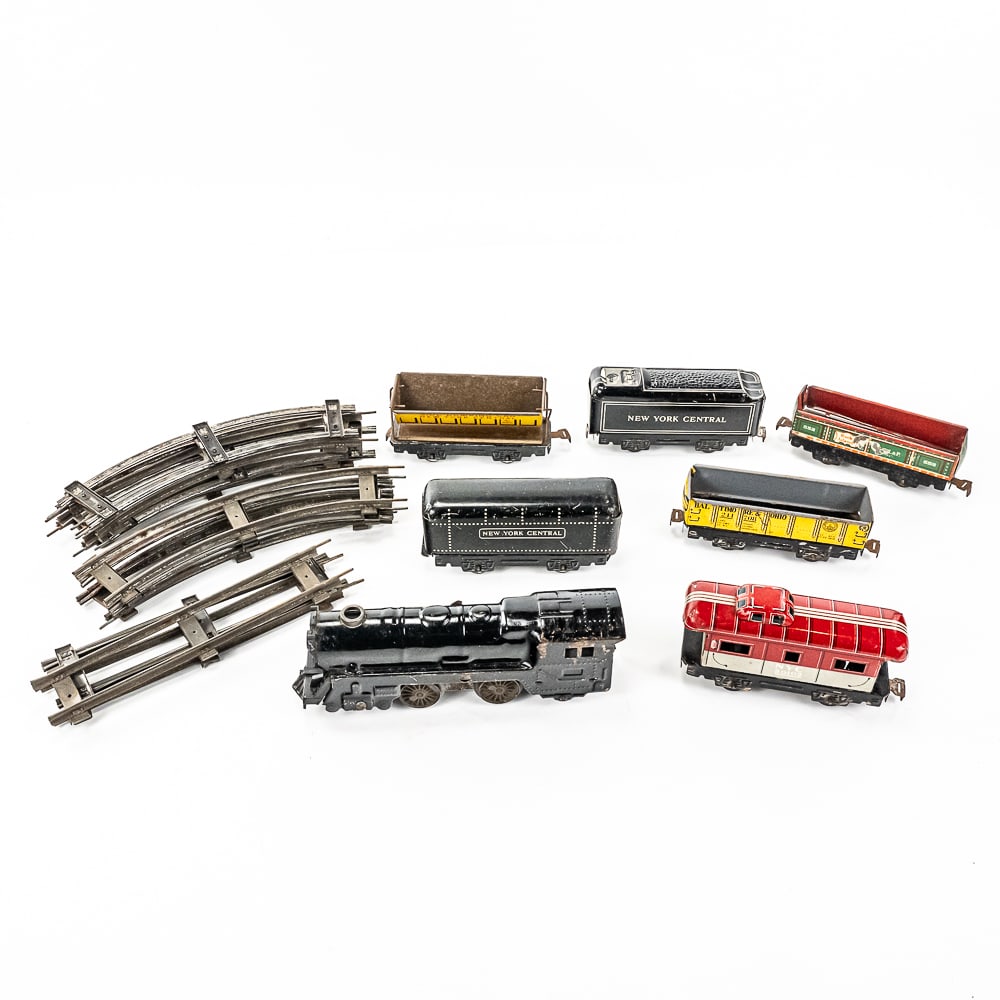 Vintage MARX  Piece Tin Litho Train Set w Track (1 of 10)