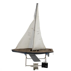 Radio Control Model 50" Sailboat & Transmitter