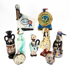 (5) Collector Decanter Bottles