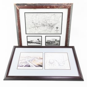Pennsylvania R.R. & O'Hare Airport Framed Prints