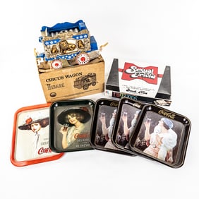 Coca Cola Trays Beam Circus Wagon & Games