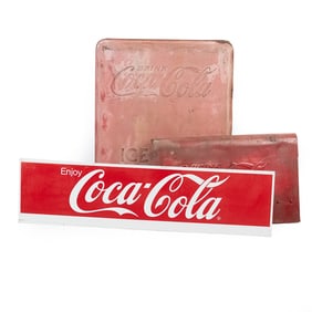 (3) Coca-Cola Advertising Signs/Side Panels