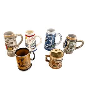 Collection of 6 Assorted Vintage Collectible Mugs