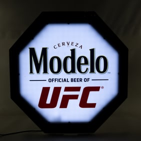 Modelo Cerveza UFC Octagon Lit Advertising Sign