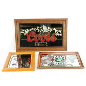 Coors Jack Daniels & Special Export Framed Mirrors