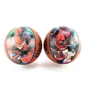 (2) Michael Jordan Wilson Pro Staff Basketballs