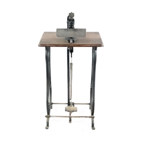Very Unusual Old Cast Iron Foot Control Press