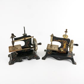 Pre WWII Muller No.14 & Casige Toy Sewing Machines