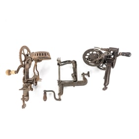 Collection of Antique Apple & Peach Peeler Machine