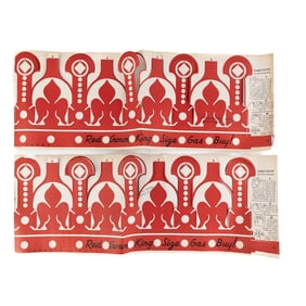2 Red Crown Gas Paper Petroliana Advertising Crown