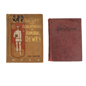 War with Spain & Admiral Dewey Hardbound Books