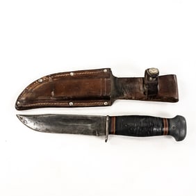 WWII US Fighting Knife PAL-34 & Sheath