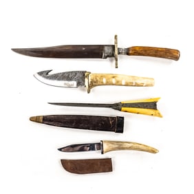 4 Stag/Antler Handled Knives
