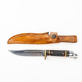 Western S-H48A Hunting 4.5" Knife With Sheath