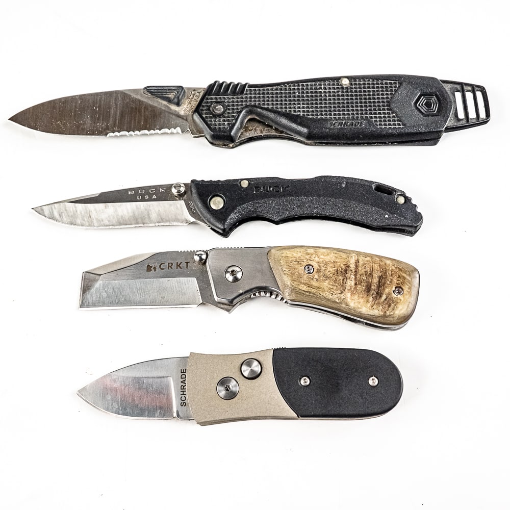 4 Modern USA Made Pocket Knives (1 of 10)