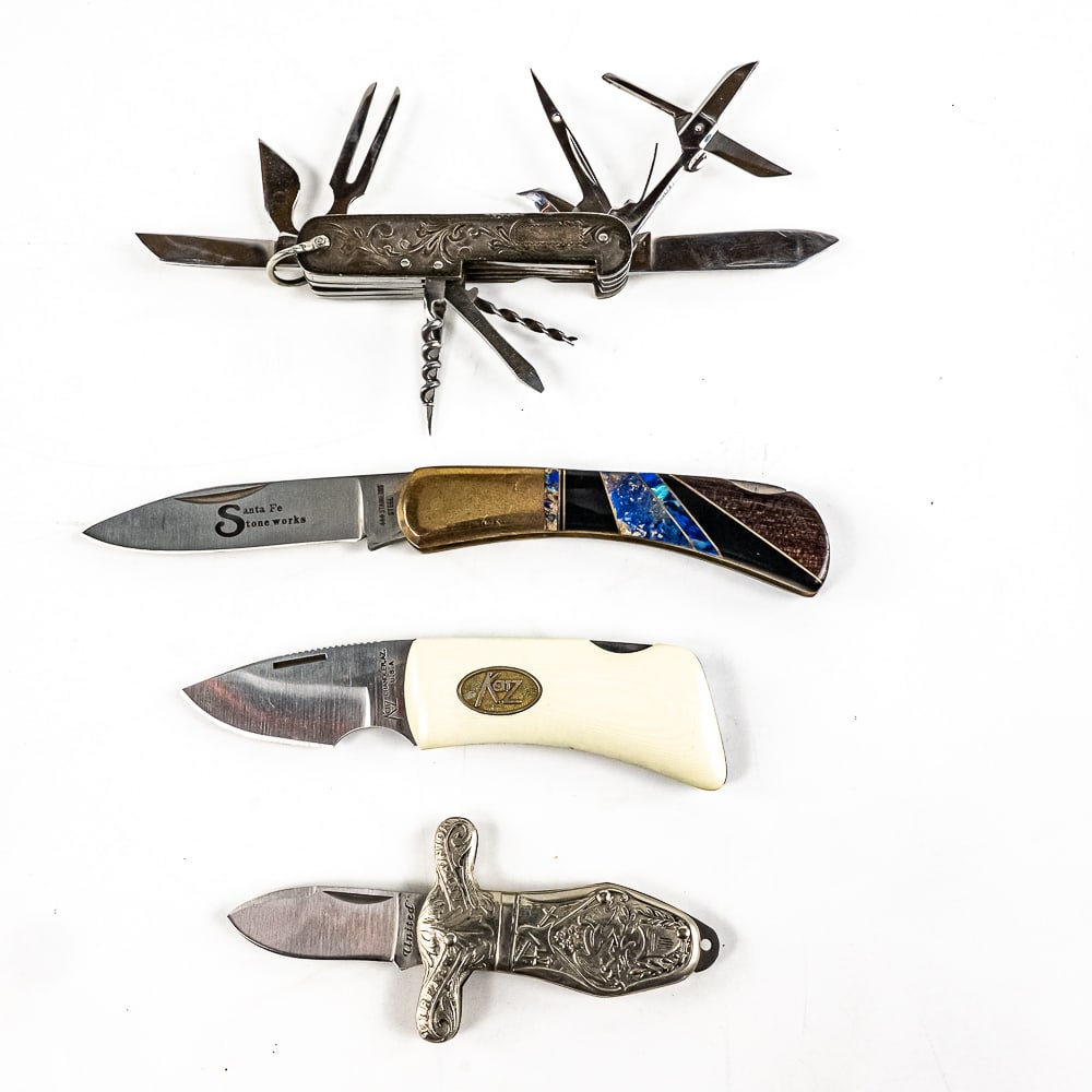 4 Vintage Japanese Made Pocket Knives (1 of 18)