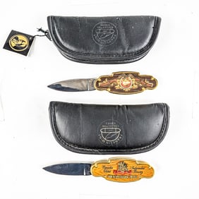 2 Franklin Mint Beer Brand Collector Knives