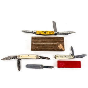 4 Antique Advertising Knives