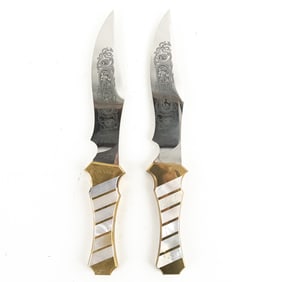 2x G V Lepre / Rostfrei 13" Throwing Kinives