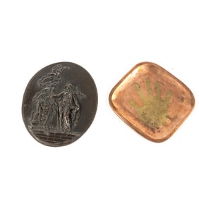 Los Castillo Copper Brass Tray & Neo Classical