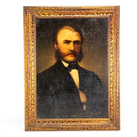 Framed Oil on Canvas Male Portrait