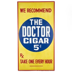 Contemporary "The Doctor" Cigar 5c Wood Sign