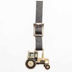 Vintage Watch FOB - WHITE TRACTOR W/STRAP