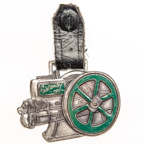 Vintage Watch FOB - GALLOWAY CO STEAM ENGINE