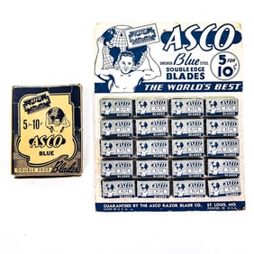 Vintage Asco Razor Blade Display