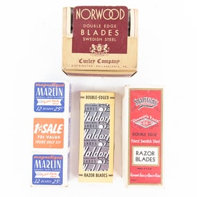 (4) Random Boxes of Vintage Razor Blades