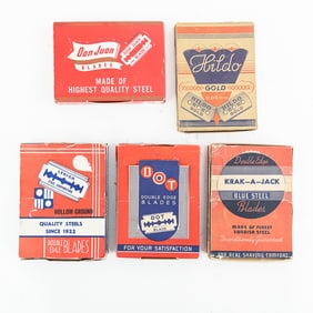 (5) Random Boxes of Vintage Razor Blades