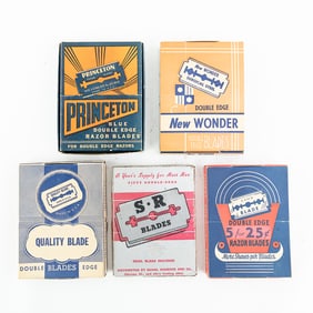 (5) Lot of Large Razor Blade Boxes