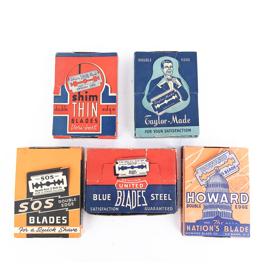 (5) Lot of Large Razor Blade Boxes (1 of 6)