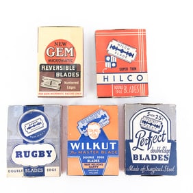 (5) Lot of Large Razor Blade Boxes