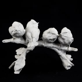 Kaiser Germany #607 White Bisque Birds on a Branch