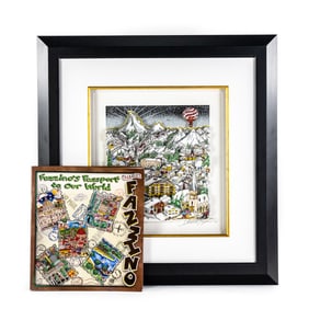 Charles Fazzino Ski Skate Snow Spectacular