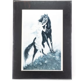 Reproduction Louis Icart print on paper