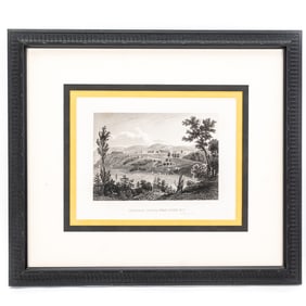 Antique Book Plate of Miliary School West Point NY