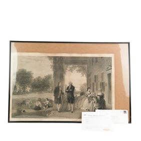 Washington & Lafayette at Mount Vernon, Engraving