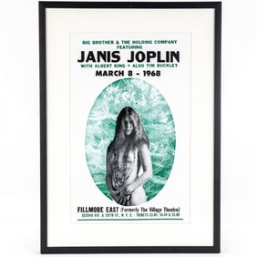 Janis Joplin 1968 Filmore East Framed Poster