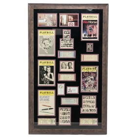 Framed Broadway Show Memorabilia w AUTO Follies