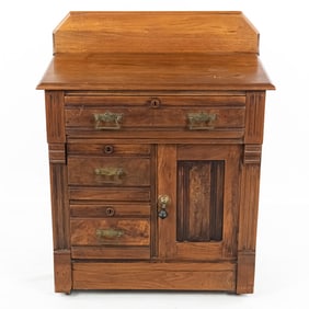 Late 19th Century Eastlake Walnut Washstand