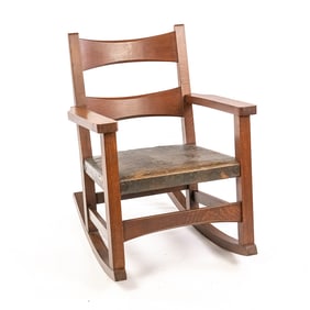 Charles Limbert-Style Oak Rocker