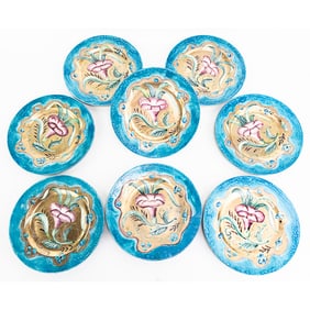 8 Edith V. Cockcroft Arts & Crafts Plates