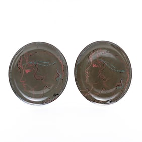 (2) Andrea Vizzini Gala Dinner Plates