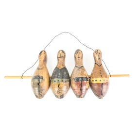 Vintage Duckpin Bowling Pins