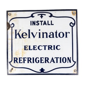 Kelvinator Electric Porcelain Advertising Sign